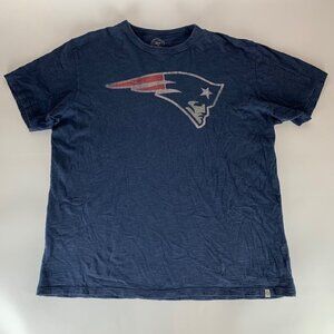 New England Patriots NFL Navy Blue 47 Brand Short Sleeve Crewneck Shirt